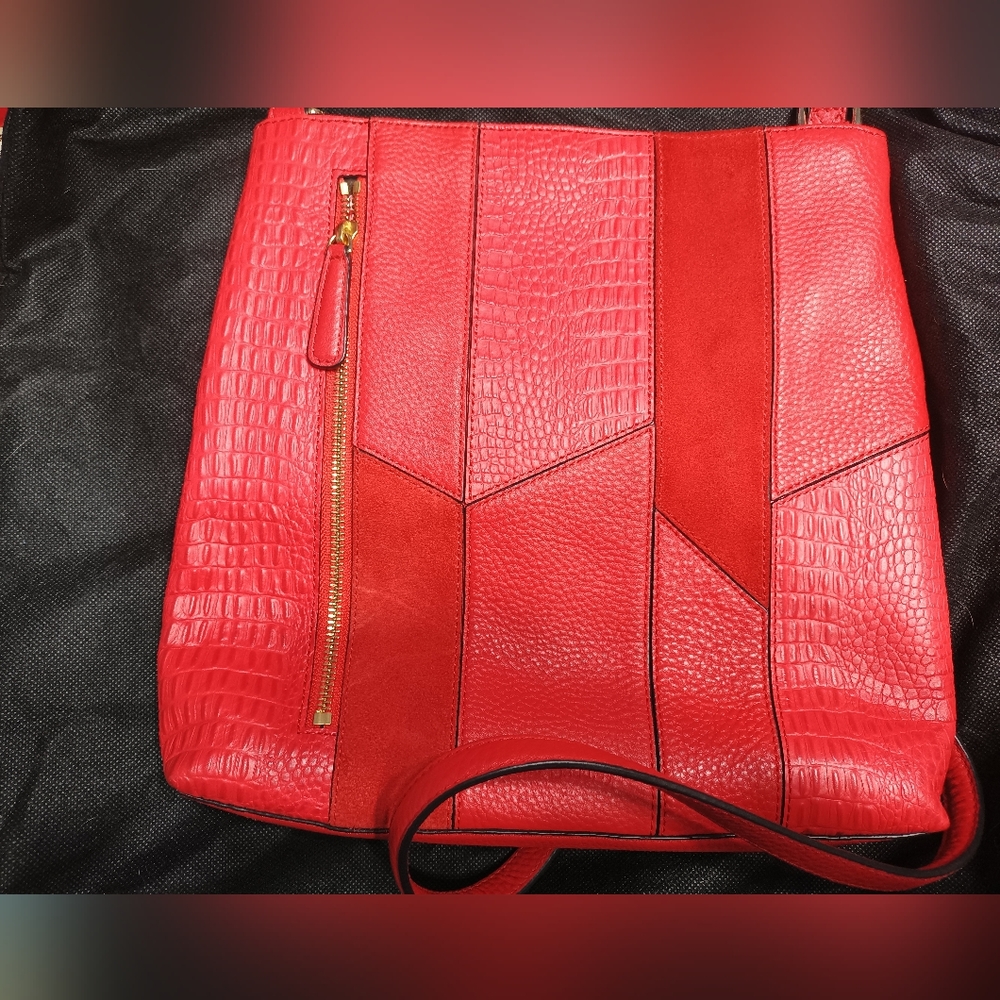 Vera Bradley Red Leather Crossbody